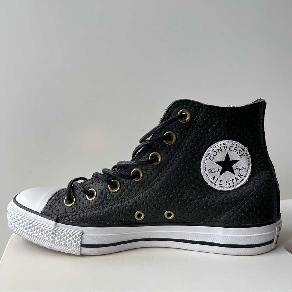 Converse All Star Perforated Leather High Top Shoe